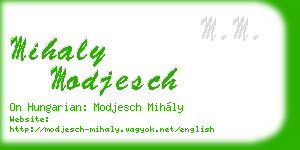 mihaly modjesch business card